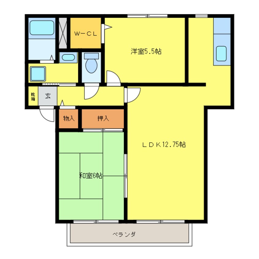 間取図 ハイツジュエイユーⅡ