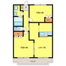 アイミーハイム 2LDKの間取り