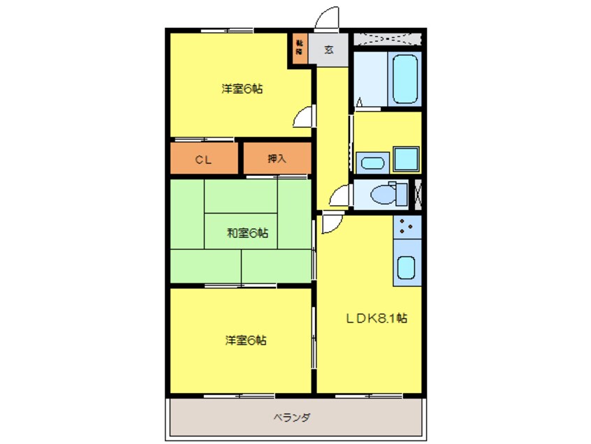 間取図 グランディール雅Ⅱ