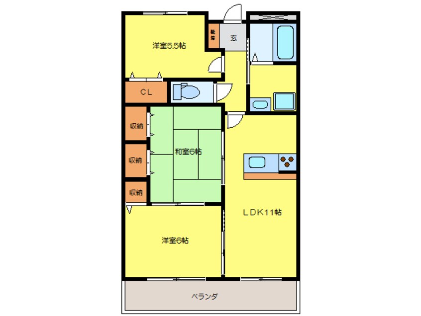 間取図 アヴニールパレ