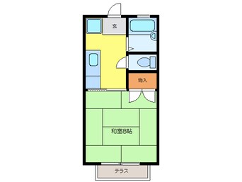 間取図 近鉄大阪線/美旗駅 徒歩15分 2階 築26年