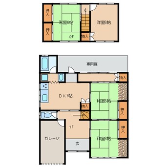 間取図 緑ヶ丘本町貸家