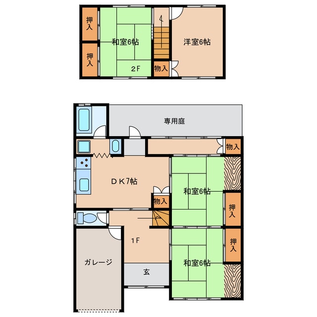間取り図 緑ヶ丘本町貸家