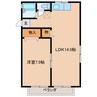 ロジュメント 1LDKの間取り