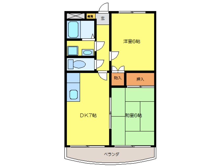 間取図 ペガサス緑ヶ丘2号館