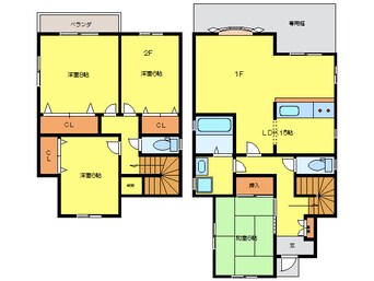 間取図 西高倉貸家