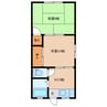 朝日パンション 2Kの間取り