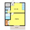 パインハイツ青山 1DKの間取り