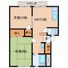 堀江ハイツ 2DKの間取り