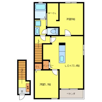 間取図 カーサプリートⅡA