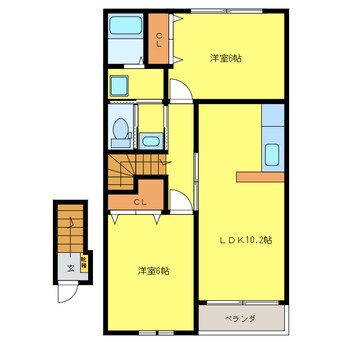 間取図 エスポワールⅡ