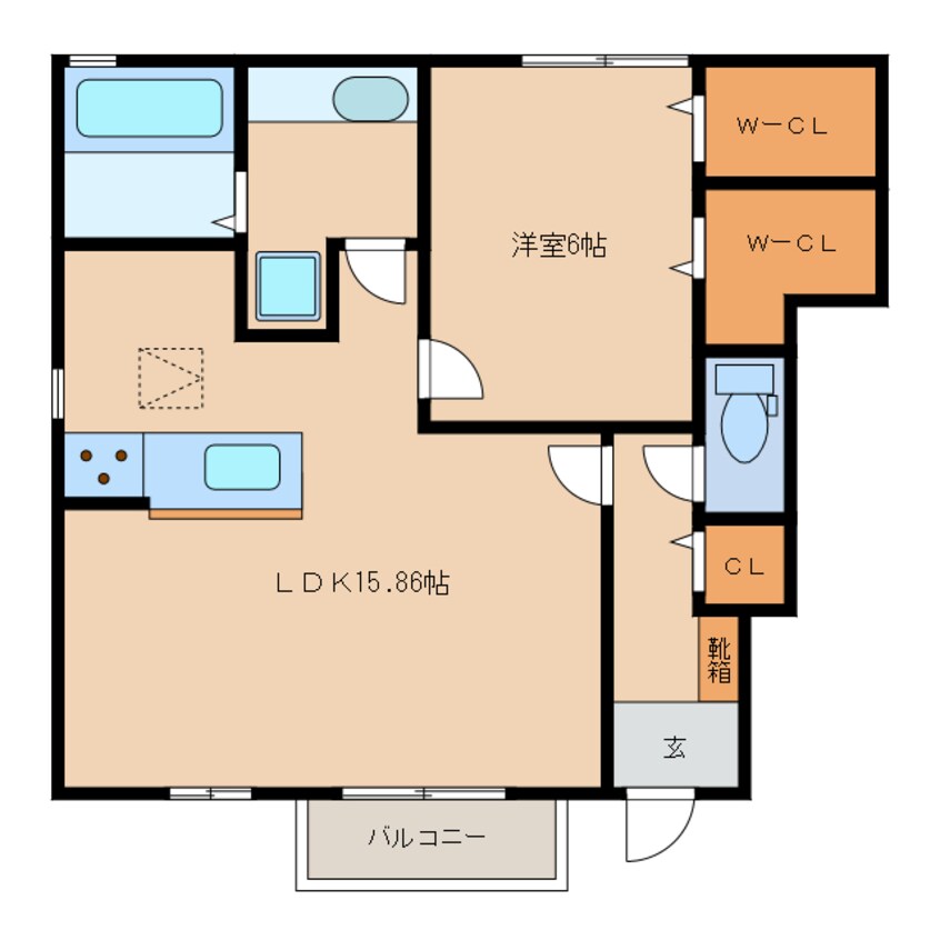 間取図 ヴィレッジエモンⅤ