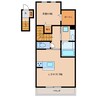 プラウド桔梗が丘C 1LDKの間取り