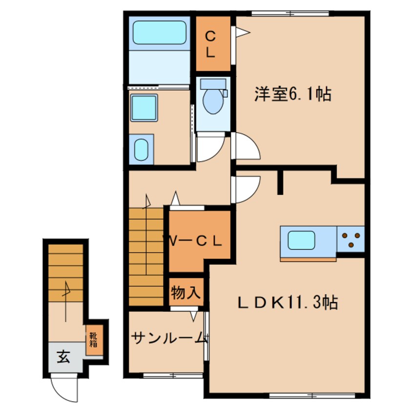 間取図 アムールヴィオラ