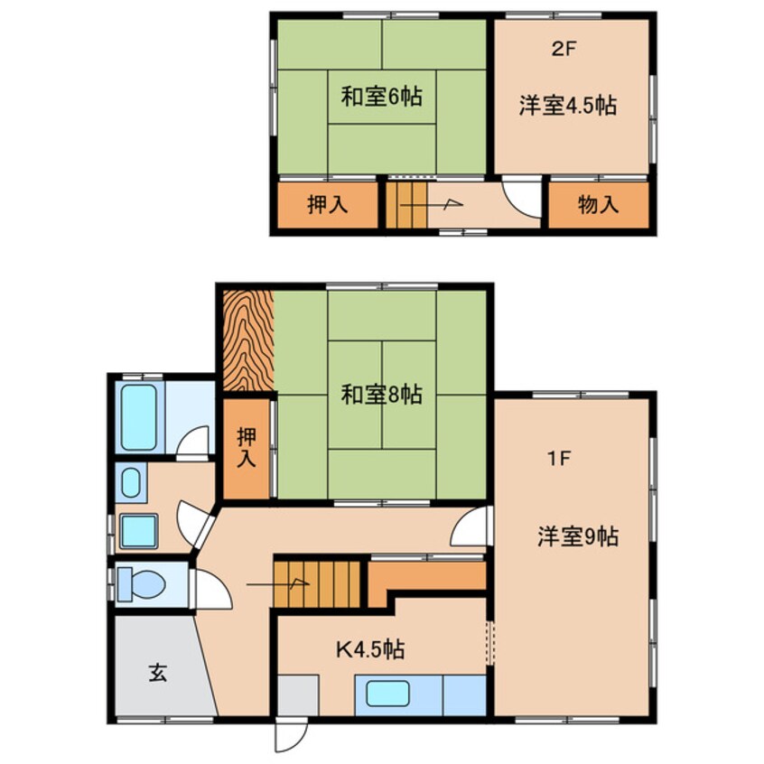 間取図 つつじが丘南5番町貸家