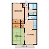タウンハイツ紙風船 2LDKの間取り