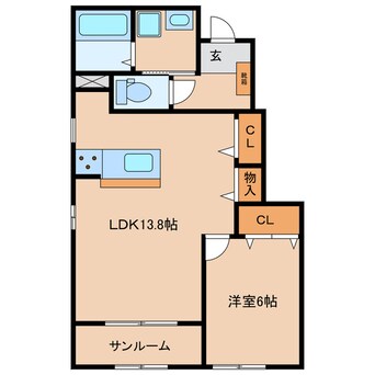 間取図 コムフォーアヴィラ伊賀