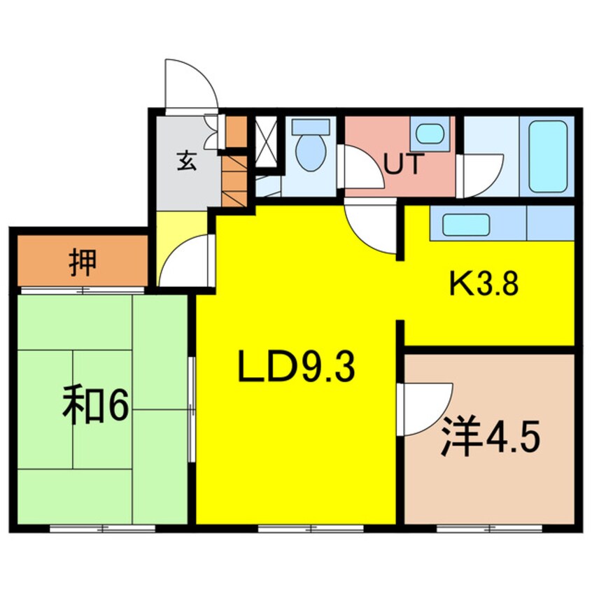 間取図 ロイヤルシャトー３条