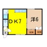 アーバンクリスタル壱番館 1DKの間取り