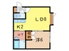 PEACE ISLAND 1DKの間取り