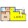 グランオアシスA 1LDKの間取り