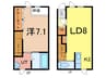 Ｂーｌｏｏｍ 1LDKの間取り