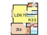 グレース近文B 1LDKの間取り