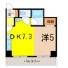 ユニベール 1DKの間取り