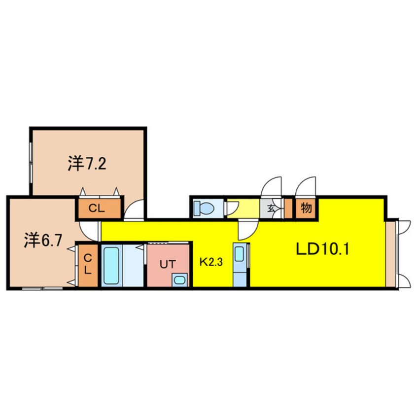 間取図 グランオアシスB