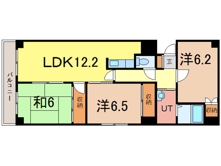 間取図 メセナ常盤