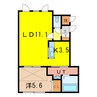 シンフォニー東光 1LDKの間取り