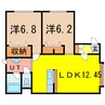 アルトⅢ 2LDKの間取り