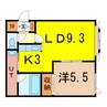 コラージュ 1LDKの間取り