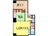 エンドレス17 A棟 2LDKの間取り