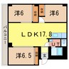 タウンズ南 3LDKの間取り