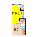 医大前スカイハイツBの間取図