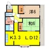 ダイアナ常盤ヒルズ 2LDKの間取り