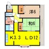 ダイアナ常盤ヒルズ 2LDKの間取り