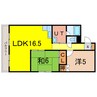 フージャース旭川駅前ビル　レジデンス棟 2LDKの間取り