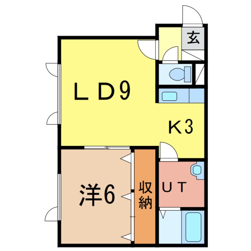 間取図 カサブランカ（末広4-7）