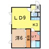 カサブランカ（末広4-7） 1LDKの間取り