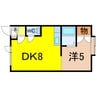 Bアルピナ 1DKの間取り