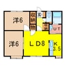 MSクレーン 2LDKの間取り