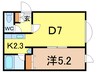 ルート医大前Ａ 1LDKの間取り