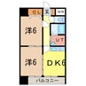 ノルテ1条通 2DKの間取り