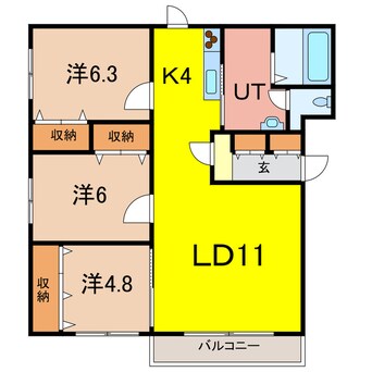 間取図 バンビーノ住吉