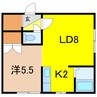 エクセレント３・４ 1LDKの間取り