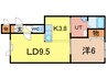 Ｎｅｏ（ネオ） 1LDKの間取り