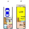 Ｈ．Ｍ．Ｓ　 1LDKの間取り