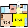 エンドレス17 B棟 1DKの間取り